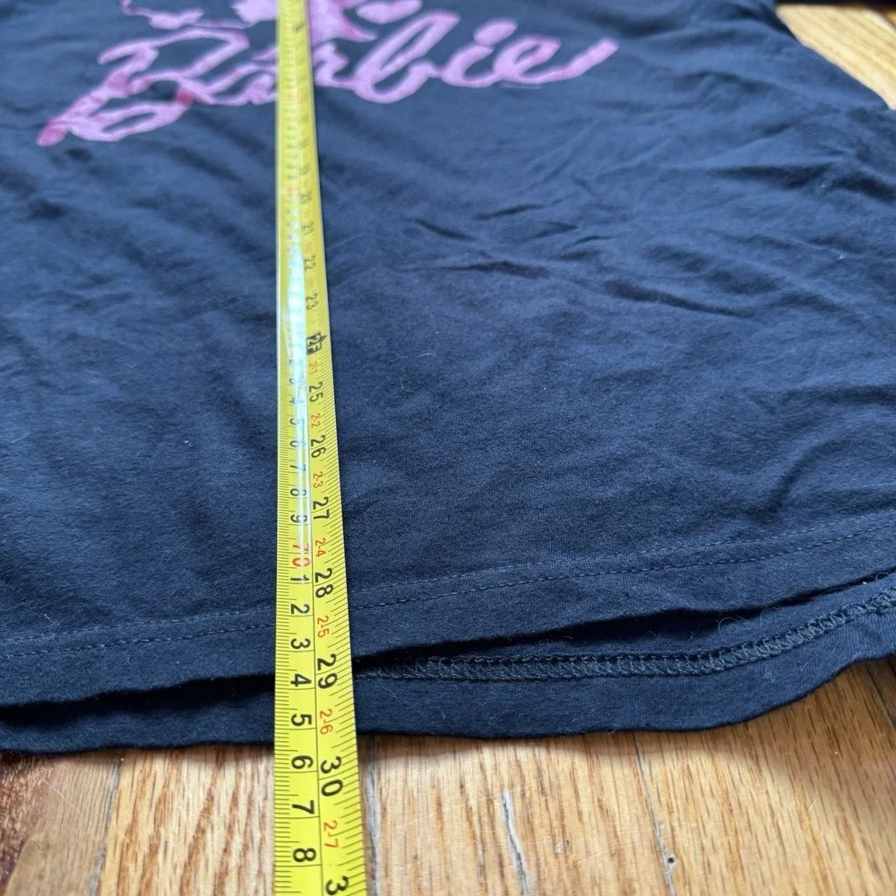 Unisex Mattel Barbie Short Sleeve Graphic Tshirt Pink Head Silhouette Logo Sz XL